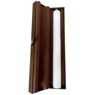 Wiedemann Kerzen Set Kerzenrohling zum Verzieren Weiß 400 x Ø 40 mm mit Geschenketui