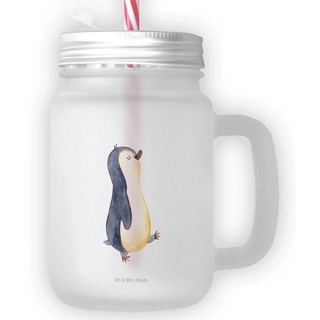 Mr. & Mrs. Panda Cocktailglas Pinguin marschieren - Transparent - Geschenk, stolz, Henkelglas, Schw, Premium Glas, Traditionelles Design