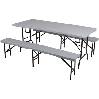 GARDEN PLEASURE Tisch-Set »MUFARO«, 2 Sitzplätze, weiß - weiss
