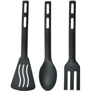 Kochlöffel- und Pfannenwender-Set, Küchenutensilien-Set, kratzfester -Kochlöffel, tragbare Küchenhelfer mit Gabel für Küche und Küche