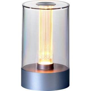 Northpoint LED Nachttischlampe LED Akku Design Tischlampe Tischleuchte mit Glühdraht 1800mAh Grau