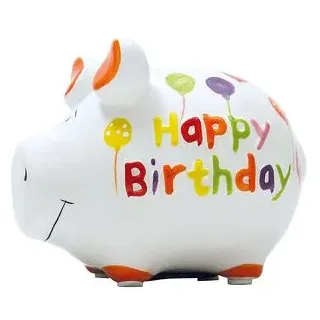 Wurm Happy Birthday Spardose 12,5 cm
