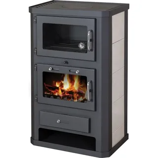 Kaminofen mit Backfach+Herdplatte Victoria Comfort KF Kachel – 10kW