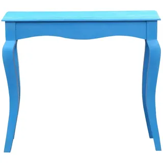 Marrakesch Orient & Mediterran Interior Konsolentisch Konsole Elifo im Boho-Stil, handgefertigt aus Mangoholz in Blau 90 cm (1-St), Handarbeit blau