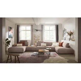 Musterring Wohnlandschaft Cord U-Form 2-Sitzer Grau