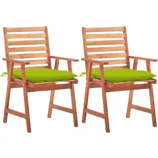 vidaXL Gartenstuhl 61 x 62 x 22,5 cm grün 2 St.