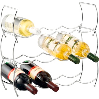 Weinregal ZELLER PRESENT Regale Gr. B/H/T: 42 cm x 14 cm x 14 cm, silberfarben Aufbewahrung Ordnung Regale