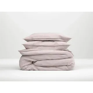 ZO! HOME Cotton Bettwäsche 155x220 cm Lino Shell Nude rosa meliert Uni