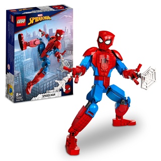 LEGO Marvel Spider-Man Figur, voll bewegliches Action-Spielzeug, sammelbare Superhelden-Actionfigur, Fanartikel für Fans der Filme, Geschenk für Jungen und Mädchen 76226
