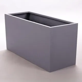 Elegant Einrichten Pflanztrog, Blumentrog Fiberglas 60x25x30cm grau