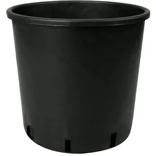 Blumentopf Grow Pflanzkübel schwarz Kunststoff Blumetöpfe rund Topf 4 7 11 15 19 26 Liter (A1 rund 4 L)