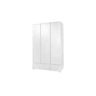 Die Möbelfundgrube Kinderkleiderschrank BEN 120 x 191 cm Holz weiß