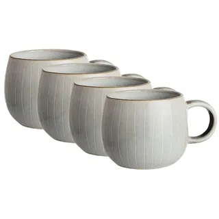 Butlers Tasse HENLEY 4er-Set in Grau | Gr.: onesize