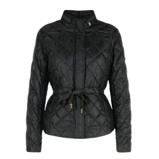 Michael Kors für Damen. MT520IB3SB Belted Eco down schwarz (L), Lässig, Recyceltes Polyester