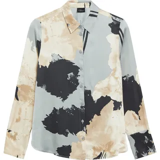 s.Oliver Satinbluse mit All-over-Print Mehrfarbig 46