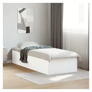 vidaXL Bettgestell 90 x 200 cm Weiß