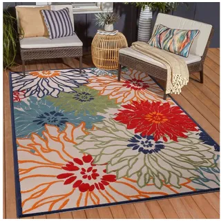 Sanat Floral 2 Outdoor-Teppich 60 x 110 cm Bunt
