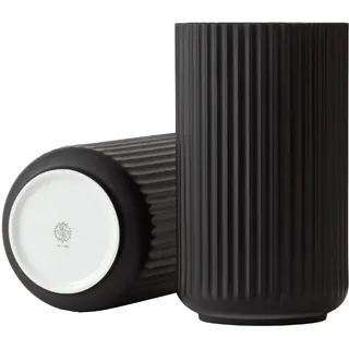 Lyngby Porcelæn Vase H25 cm Lyngby Designklassiker Zeitloses Design, schwarz