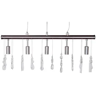 Hängeleuchte 3009928 Silvia Nickel Matt Satiniert  Kristall glass behang 5FL E14