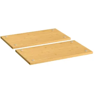 vidaXL Herdabdeckplatten 2 Stk. 50x28x1,5 cm Bambus