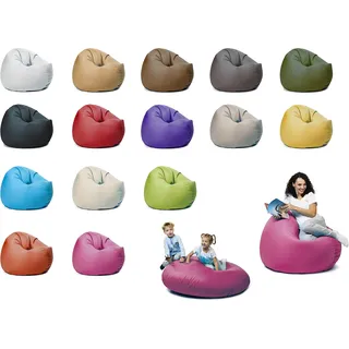 sunnypillow XXL Sitzsack mit Styropor Füllung 125 cm Durchmesser 2-in-1 Funktionen zum Sitzen und Liegen Outdoor & Indoor für Kinder & Erwachsene viele Farben und Größen zur Auswahl Rosa