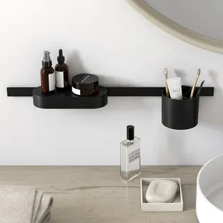 Hansgrohe WallStoris Badaccessoire-Set Schwarz