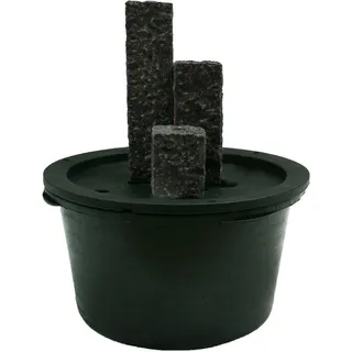 Ubbink Gartenbrunnen Taranto, 12 cm Breite, Wasserbecken BxT: 68x68 cm, (Komplett-Set), Naturstein Granit grau