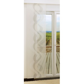 Schiebegardine von Lysel - Braid transparent mit Linien in den Maßen 245 cm x 60 cm