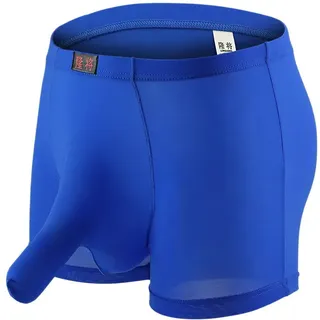 PPangUDing Unterhosen Panty Boxershorts Herren Große Größen Baumwolle Hohe Taille Weich Atmungsaktiv Dehnbare Bequeme Taillenslips Panties Hipsters Mikrofaser Panties Slips (M, Blau)