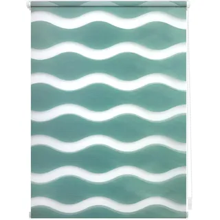 Lichtblick Doppelrollo Blickdicht ohne Bohren Salbei 110 cm x 150 cm (B x L)