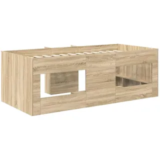 vidaXL Etagenbett Loftbett für Kinder 90 x 200 cm Eiche Sonoma
