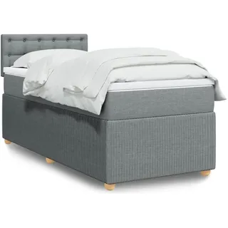 vidaXL Boxspringbett 120 x 190 cm Hellgrau