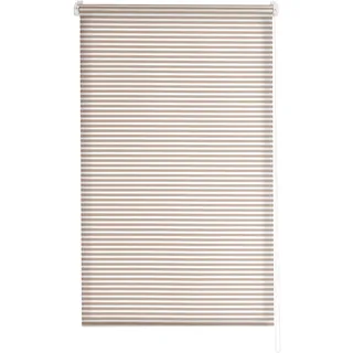 Estoralis | Robert | Modernes Design-Rollo ohne Werkzeug | Lichtdurchlässig Stoff | Taupe | 90 x 195cm (Breite/Höhe) Stoffgröße 87 x 190 cm | Rollos für Fenster und Türen