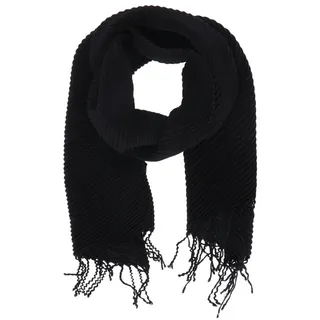 halsüberkopf Accessoires Modeschal Schal Pashmina Plissee, in tollen Farben! schwarz