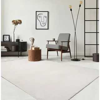 The CarPET Kuschelig & Super Soft Teppich 240 x 340 cm Beige/Weiß
