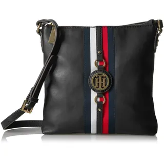 Tommy Hilfiger Unisex Umhängetasche für Damen Jaden, Schwarzes Polyvinylchlorid, Einheitsgröße - Einheitsgröße