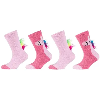 CAMANO Cosy Fancy Application Socken 4 Paare Rosa 35-38