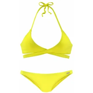BENCH Triangel-Bikini Damen Gelb 34 Cup C/D