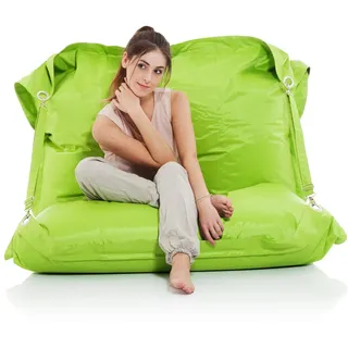 SMOOTHY Original Supreme Indoor & Outdoor Sitzsack XXL 450L Riesensitzsack Sitzkissen Sessel für Kinder & Erwachsene (Limetten-Grün)