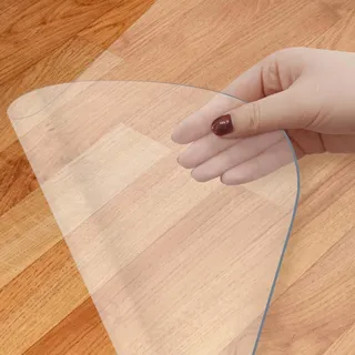 Transparente PVC Bodenschutzmatte, Bürostuhl Unterlage Vielseitige 30~240cm, Imperméable Transparente Fußmatten für Küche Essensbereich Büro, 2mm Dick(60cm x 190cm)