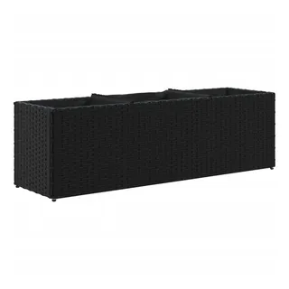 vidaXL Pflanzkübel Pflanzkübel Pflanzkübel Pflanzkasten Blumenkasten 1 Stk Polyrattan 105 schwarz