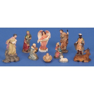 Modellhaus Krippenfiguren 11-teiliges Set Krippe Figuren Weihnachten Größe bis 5cm
