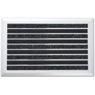 Floordirekt Alu-Türmatte | Optimum Mat | Textilfaser-Rips & Bürsten | Schmutzfangmatte für Innen- und Außenbereich | Witterungs- und UV-beständig (39 x 60 cm | mit Bürsten)