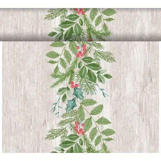 Duni Dunicel® Tête-à-Tête-Tischläufer 0,4 x 24 m Winter Greenery, 4 Stk/Krt (4 x 1 Stk)