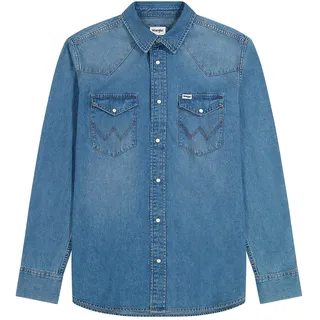 Wrangler - Hemd Herren - Slim Fit - Western Shirt - Mid Stone - S