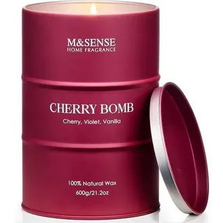 Sojawachskerze Kirschbombe Glas Kerzenduft 130h 600g Kirschbombe
