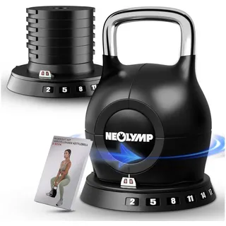 NEOLYMP Kettlebell 7-in-1 Kettlebell verstellbar 20 kg schwarz