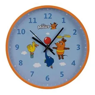 Bresser DieMaus Kinder-Wanduhr 25,0 cm 11645 orange