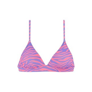 VENICE BEACH Triangel-Bikini-Top Damen violett-koralle Gr.34 Cup C/D