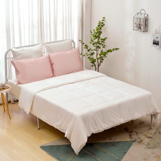 THXSILK Seide Sommerdecke mit Baumwollbezug, Füllung 100% langstapelige Seide Bettdecke für Sommer, Waschbare Steppbett aus Seide (Weiß, 260 x 230 cm)